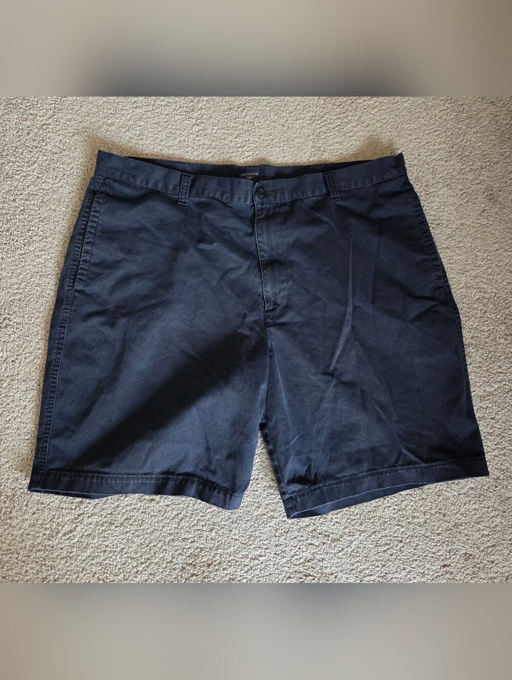 Dockers Black Flat Front Chino Shorts Men's 42